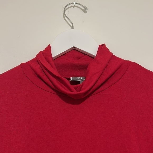 Jm Collection Red Long Sleeve Turtleneck Top, Medium - Picture 5 of 10